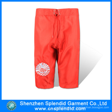 Guangdong Moda Ropa Deportiva Algodón Lona Red Mens Boxer Shorts